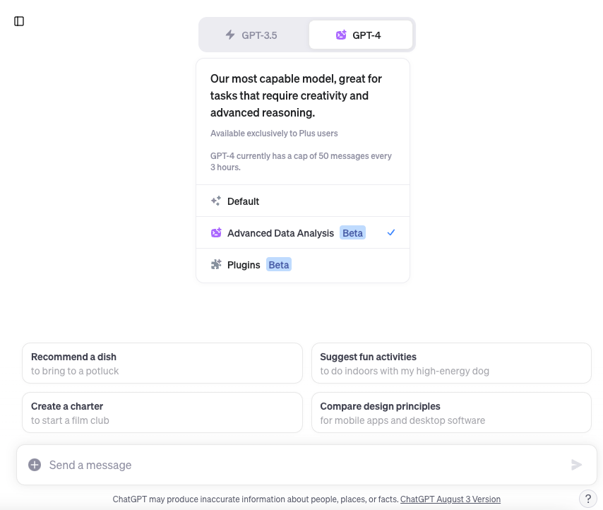 Advanced Data Analysis as part of GPT Plus from OpenAI.