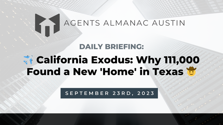 Daily Briefing: ✈️ California Exodus: Why 111,000 Found a New 'Home' in Texas 🤠